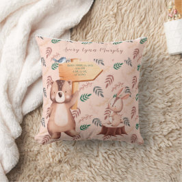 Personalisiert Woodland BABY Kinderzimmer Kissen