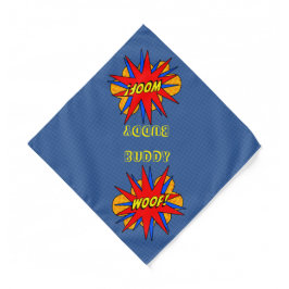 Personalisiert Woof Comic Burst Dog Bandana Halstuch