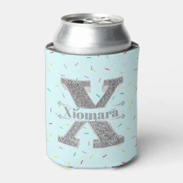 Personalisiert X Initial Silver Monogram Ihr Name Dosenkühler