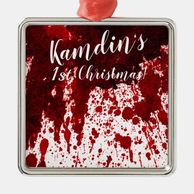 Personalisiert XMAS Ornament Spritzer Vampire Aus Metall (Vorne)