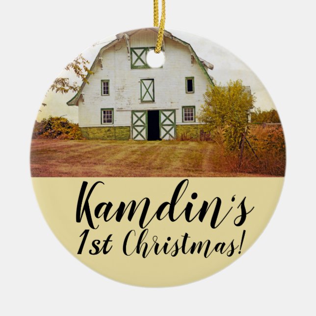 Personalisiert XMAS Ornament Sunset Stall Country  (Vorne)