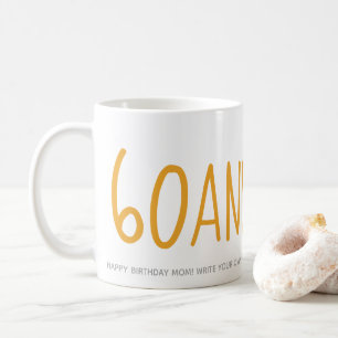 Personalisiert Yellow 60 Sassy 60. Geburtstagsgesc Kaffeetasse