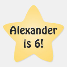 Personalisiert Yellow Birthday Fevor Star
