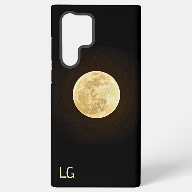 Personalisiert Yellow Moon Samsung Case Samsung Galaxy Hülle (Rückseite)
