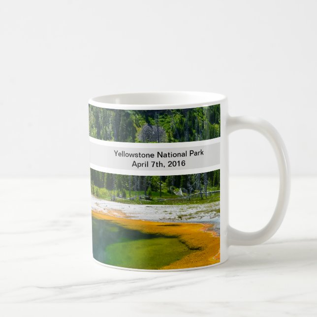Personalisiert Yellowstone Nationalpark Wyoming US Kaffeetasse (Rechts)