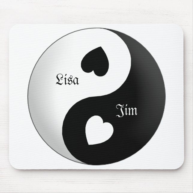 Personalisiert Yin Yang Liebe Mouse Pad Mousepad (Vorne)