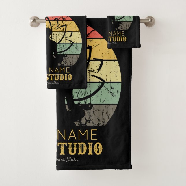 Personalisiert Yoga Studio Fitness Instructor Guru Badhandtuch Set (Insitu)