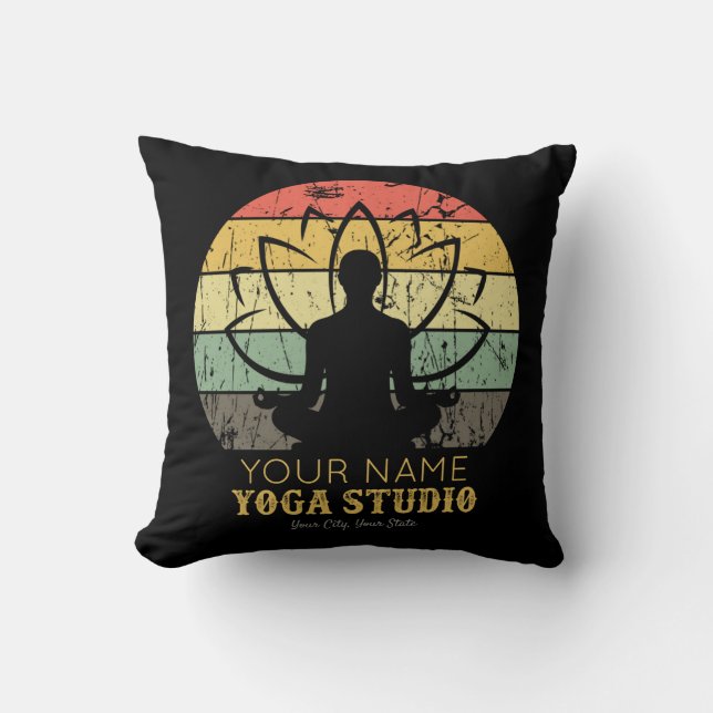 Personalisiert Yoga Studio Fitness Instructor Guru Kissen (Vorderseite)