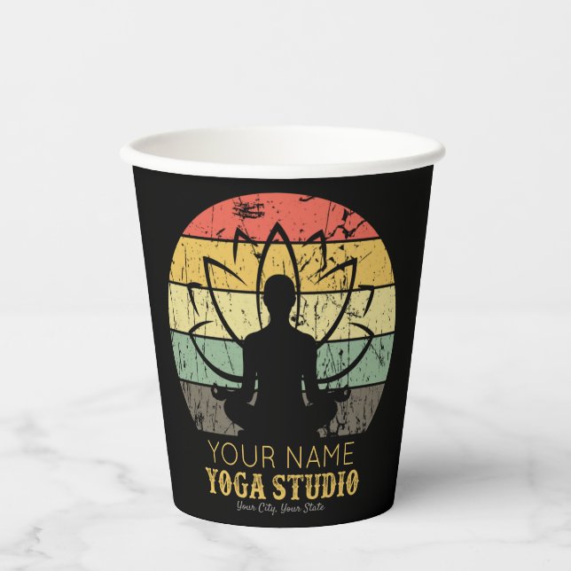 Personalisiert Yoga Studio Fitness Instructor Guru Pappbecher (Vorderseite)