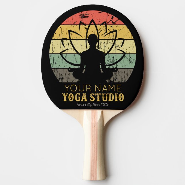 Personalisiert Yoga Studio Fitness Instructor Guru Tischtennis Schläger (Vorderseite)