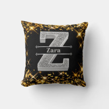 Personalisiert Z Erste Silver Monogramm Ihr Name