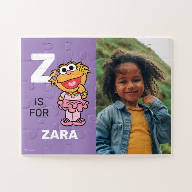 Personalisiert Z für Zoe | FOTO (Horizontal)