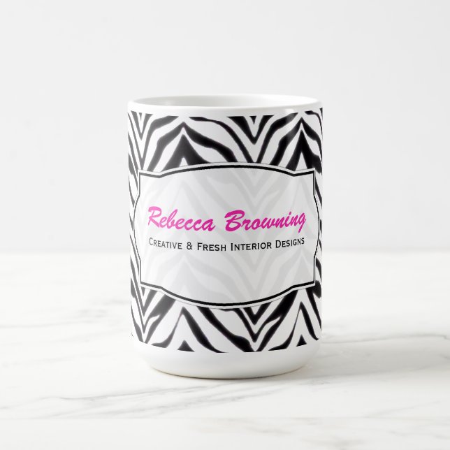 Personalisiert: Zebra-Tasse Kaffeetasse (Mittel)