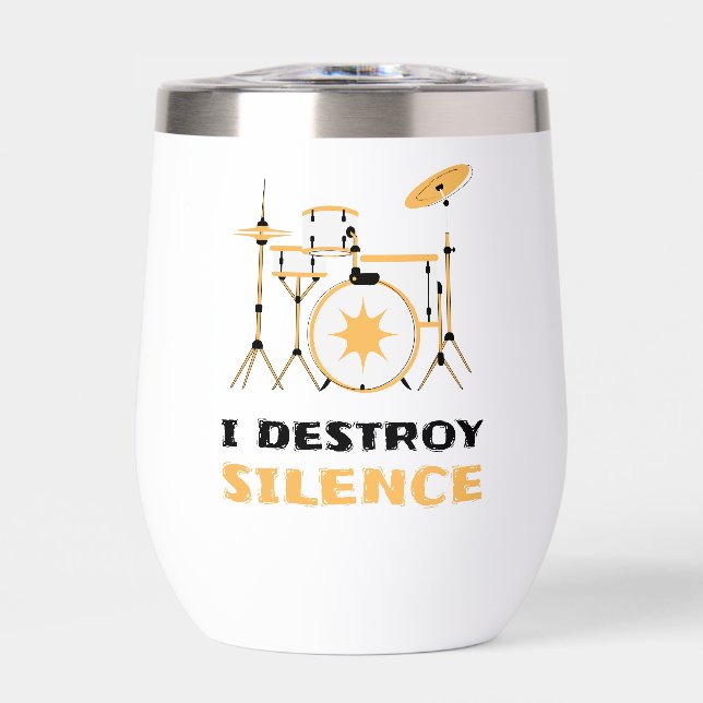 Personalisiert zerstöre ich die Stille Funny Drumm (Vorderseite)
