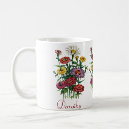 Personalisiert Zinnias Kaffeetasse