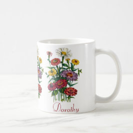 Personalisiert Zinnias Kaffeetasse
