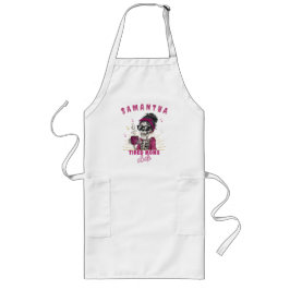 Personalisiert Zombie Coffee Tired Mama Club Schoo Lange Schürze