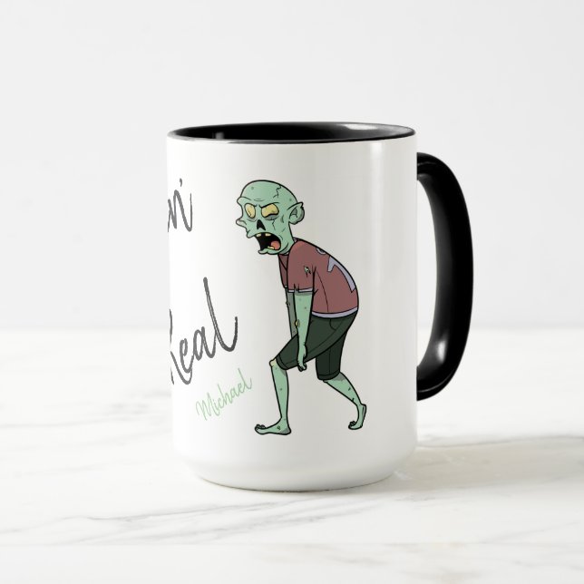 Personalisiert Zombie Creepin' it Real Tasse (VorderseiteRechts)