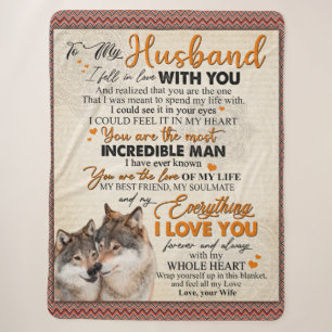 Personalisiert zu meinem Mann aus Ehefrau Poster, Sherpadecke
