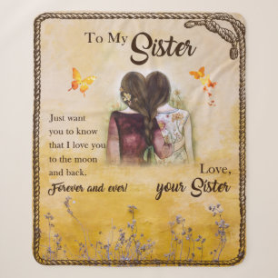 Personalisiert zu meinem Schwester Blanket Sherpadecke