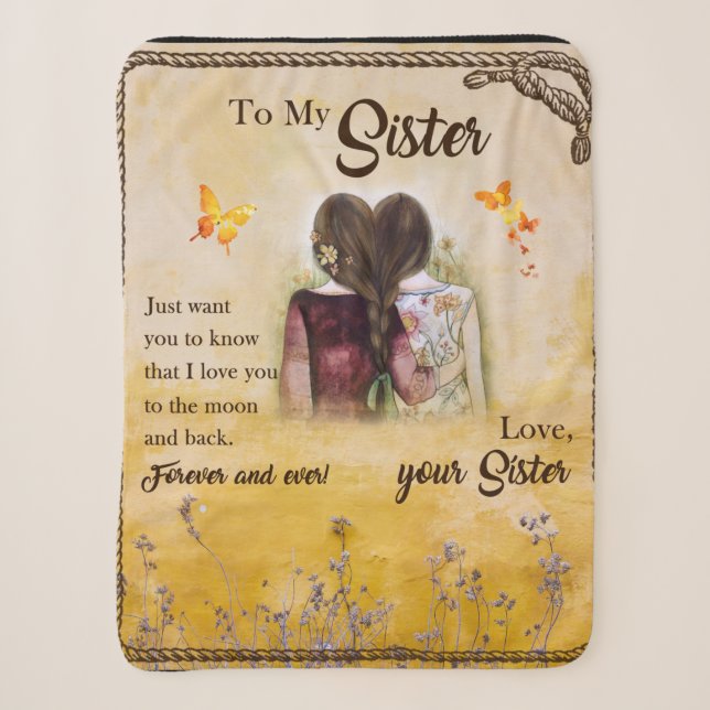 Personalisiert zu meinem Schwester Blanket Sherpadecke (Vorderseite)