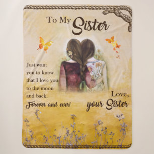 Personalisiert zu meinem Schwester Blanket Sherpadecke