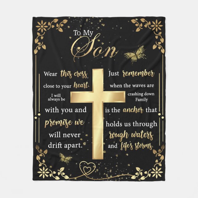 Personalisiert zu meinem Sohn-Decken Fleecedecke (Vorderseite)