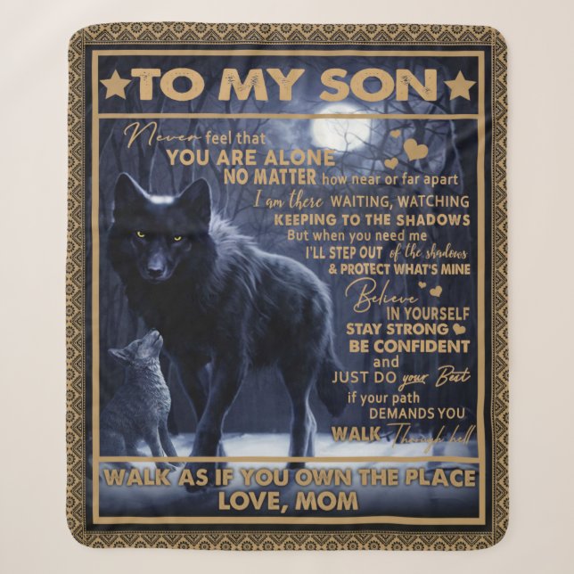Personalisiert zu meinem Sohn Sherpadecke (Vorderseite)