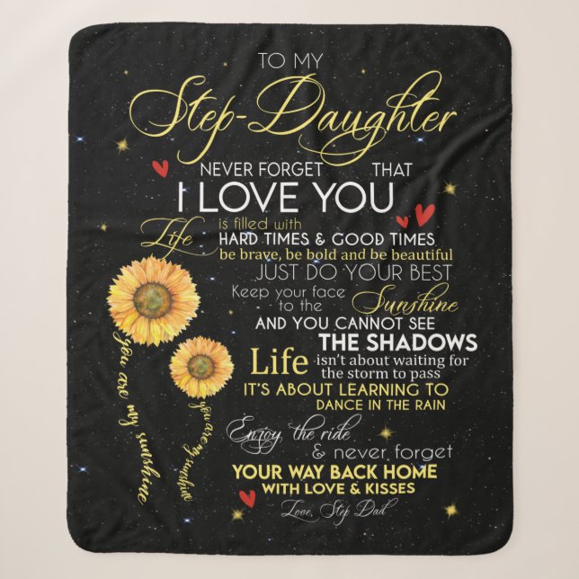 Personalisiert zu meinem "Step-Daughter Blanket" Sherpadecke (Vorderseite)