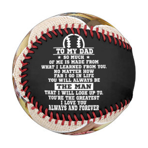 Personalisiert zu meinem Vater Custom 4 FotoCollag Baseball