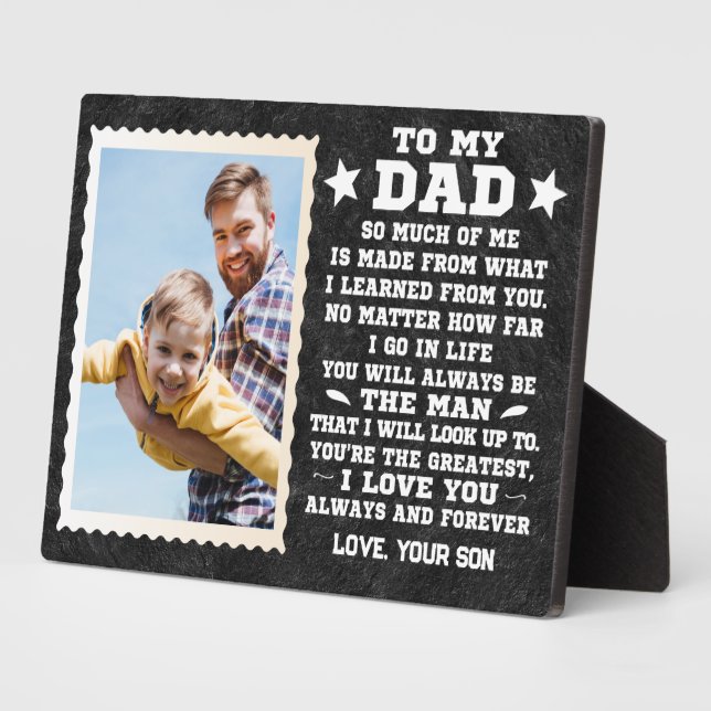 Personalisiert zu meinem Vater Individuelle Name & Fotoplatte (Seite)