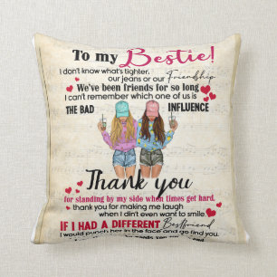 Personalisiert zu meiner Bestie Blanket Kissen