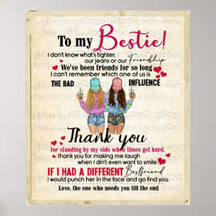 Personalisiert zu meiner Bestie Blanket Poster