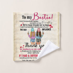 Personalisiert zu meiner Bestie Blanket Waschlappen