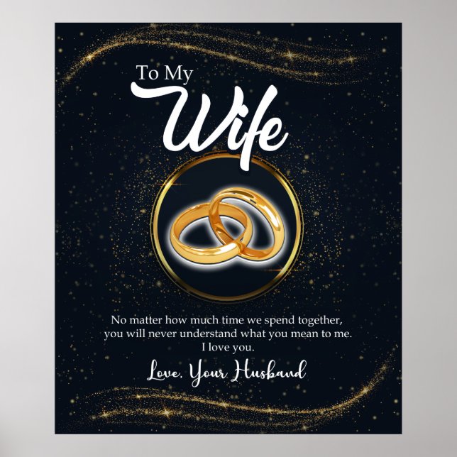Personalisiert zu meiner Ehefrau | Geschenke für V Poster (Vorne)
