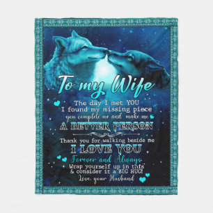 Personalisiert zu meiner Ehefrau Liebe von Husband Fleecedecke
