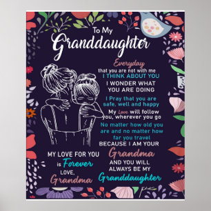 Personalisiert zu meiner Enkelin Blanket Poster