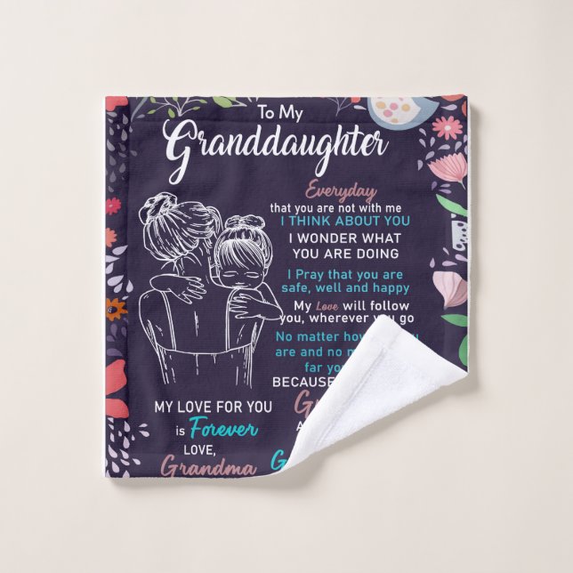 Personalisiert zu meiner Enkelin Blanket Waschlappen (Waschlappen)