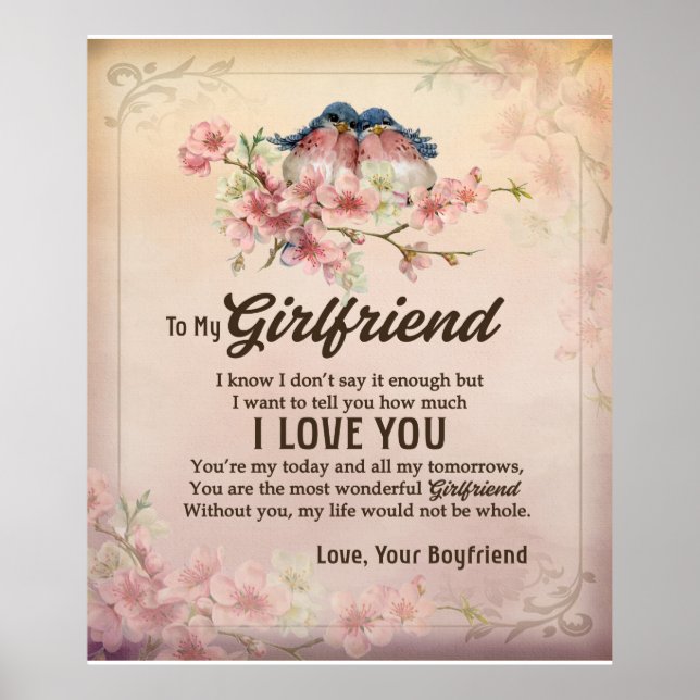 Personalisiert zu meiner Freundin Blanket Poster (Vorne)