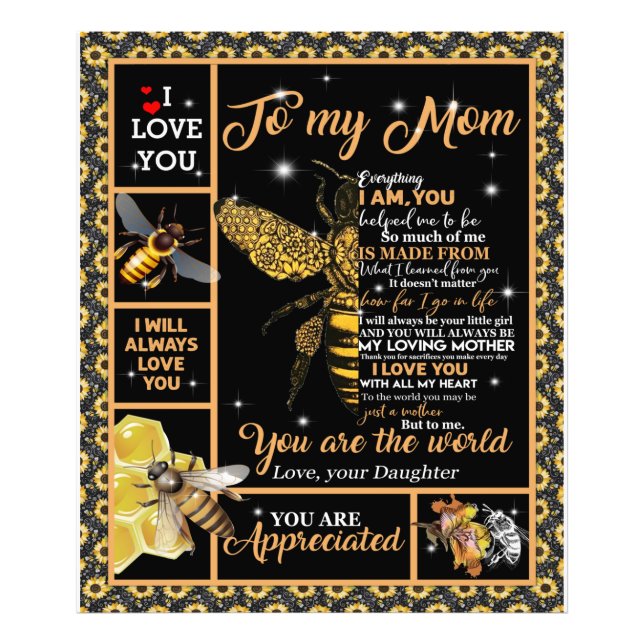 Personalisiert zu meiner Mama Liebe von Daughter B Fotodruck (Vorne)