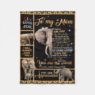 Personalisiert zu meiner Mama Liebe von Tochter El Fleecedecke