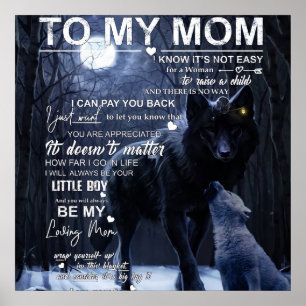 Personalisiert zu meiner Mama vom Sohn, Poster