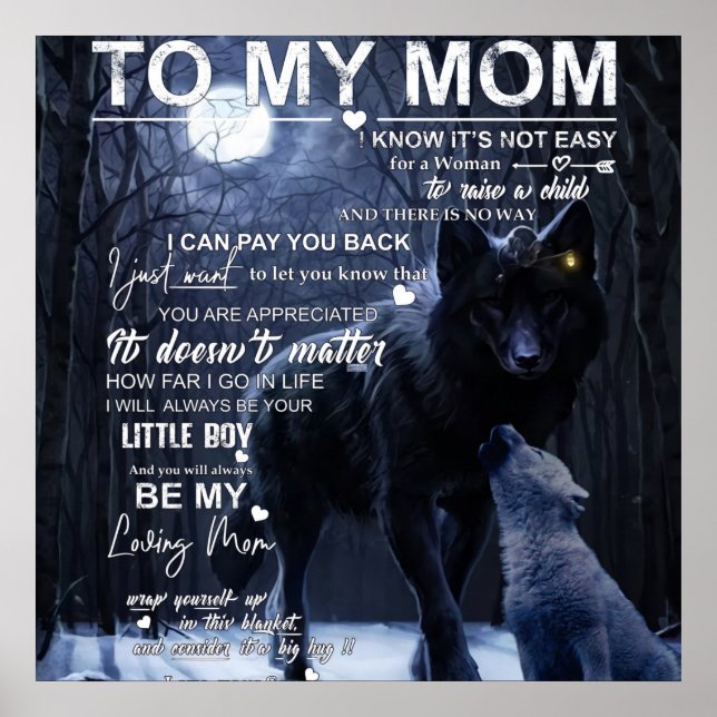 Personalisiert zu meiner Mama vom Sohn, Poster (Vorne)