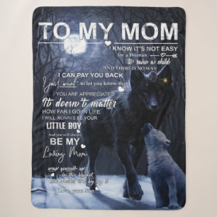 Personalisiert zu meiner Mama vom Sohn, Sherpadecke