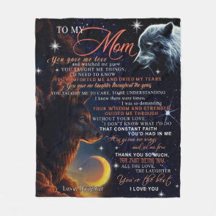 Personalisiert zu meiner Mama Wolf von Töchter Ge Fleecedecke