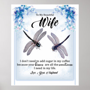 Personalisiert zu meiner schönen Ehefrau Blanket Poster