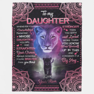 Personalisiert zu meiner Tochter Blanket Fleecedecke