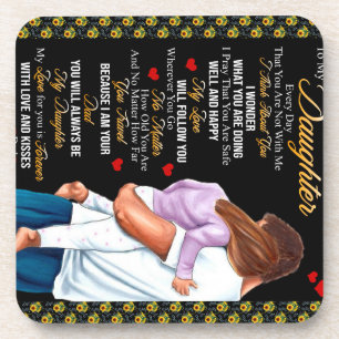 Personalisiert zu meiner Tochter Blanket Getränkeuntersetzer