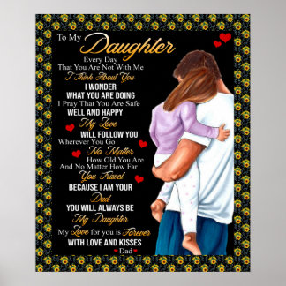 Personalisiert zu meiner Tochter Blanket Poster