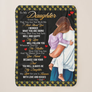 Personalisiert zu meiner Tochter Blanket Sherpadecke